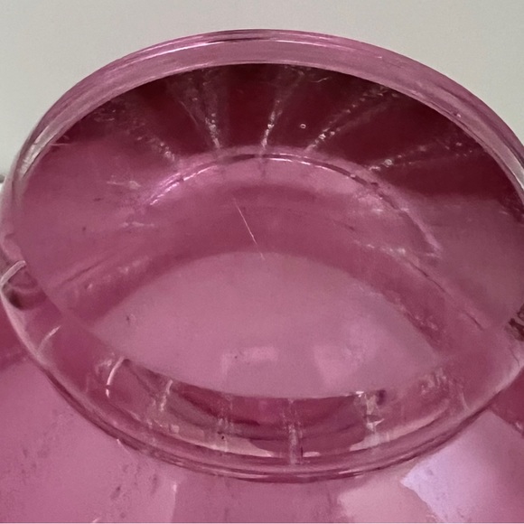 Pink Hand Blown Glass Bowl -  11” diameter x 7” high - Picture 6 of 7